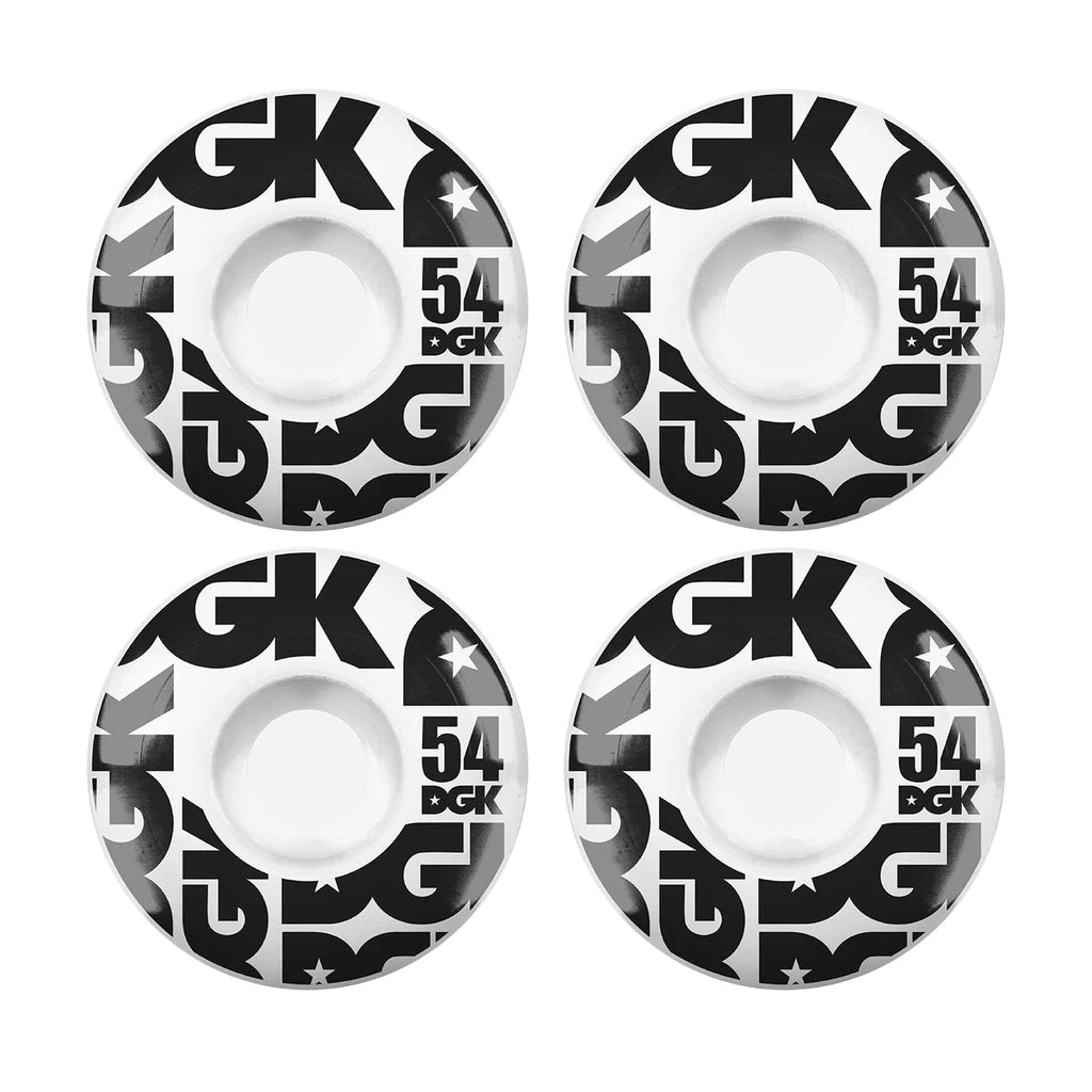 DGK Skateboard Wheels 54mm Street Formula 101A White