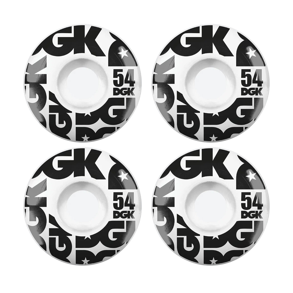 DGK Skateboard Wheels 54mm Street Formula 101A White