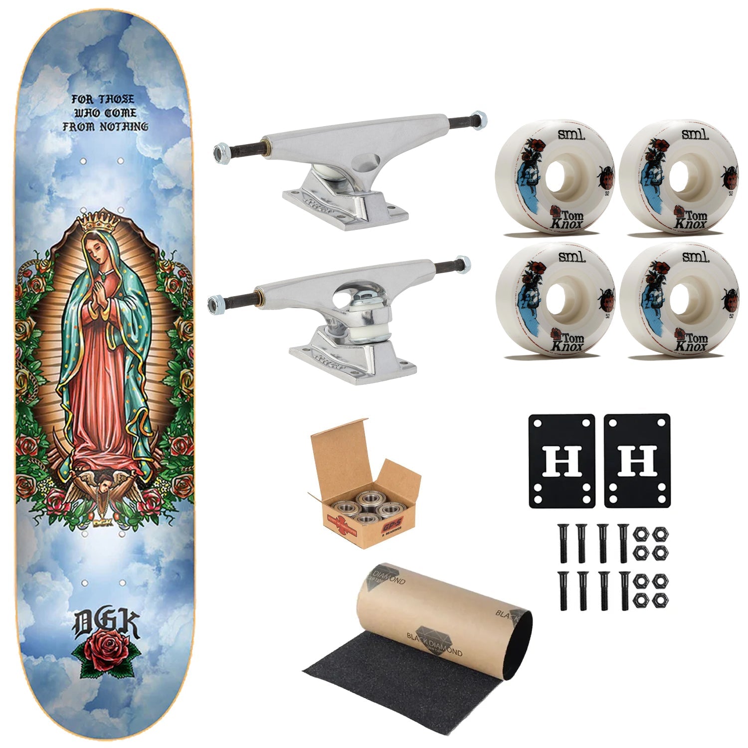 DGK Premium Skateboard Grace Sky 8.25" Krux Trucks, SML Wheels, Indy Bearings