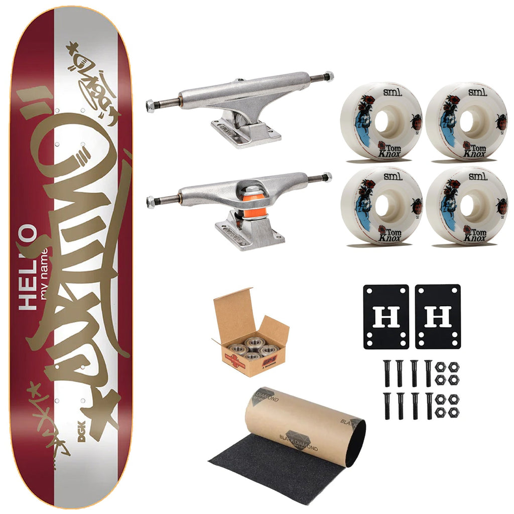 DGK Premium Skateboard Curtin Hello 8.1" Independent Trucks, SML Wheels, Indy Bearings