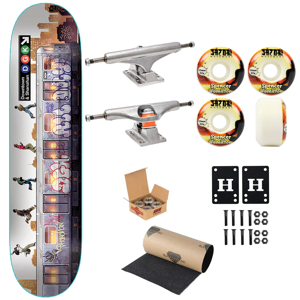 DGK Premium Skateboard Shanahan Foot Patrol 7.8" Independent Trucks, Satori Wheels, Indy Bearings