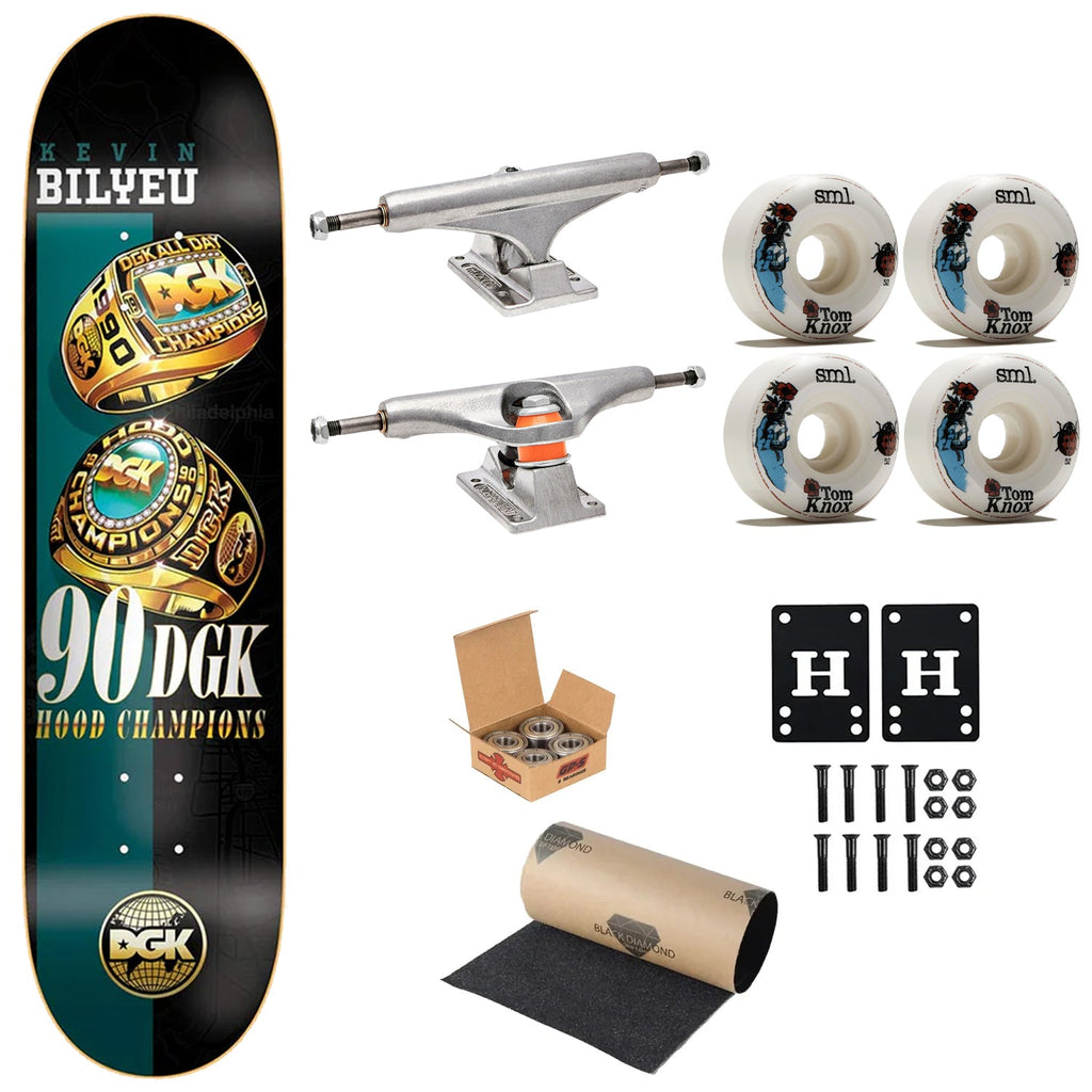 DGK Premium Skateboard Bilyeu Back 2 Back 8.06" Independent Trucks, SML Wheels, Indy Bearings