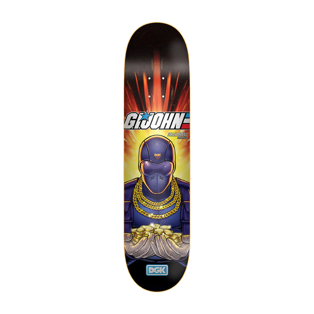 DGK Premium Skateboard Shanahan Snake 8.06" Independent Trucks, Satori Wheels, Indy Bearings