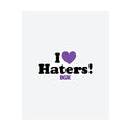 DGK Skateboards Sticker I Love Haters 5" x 2.75"