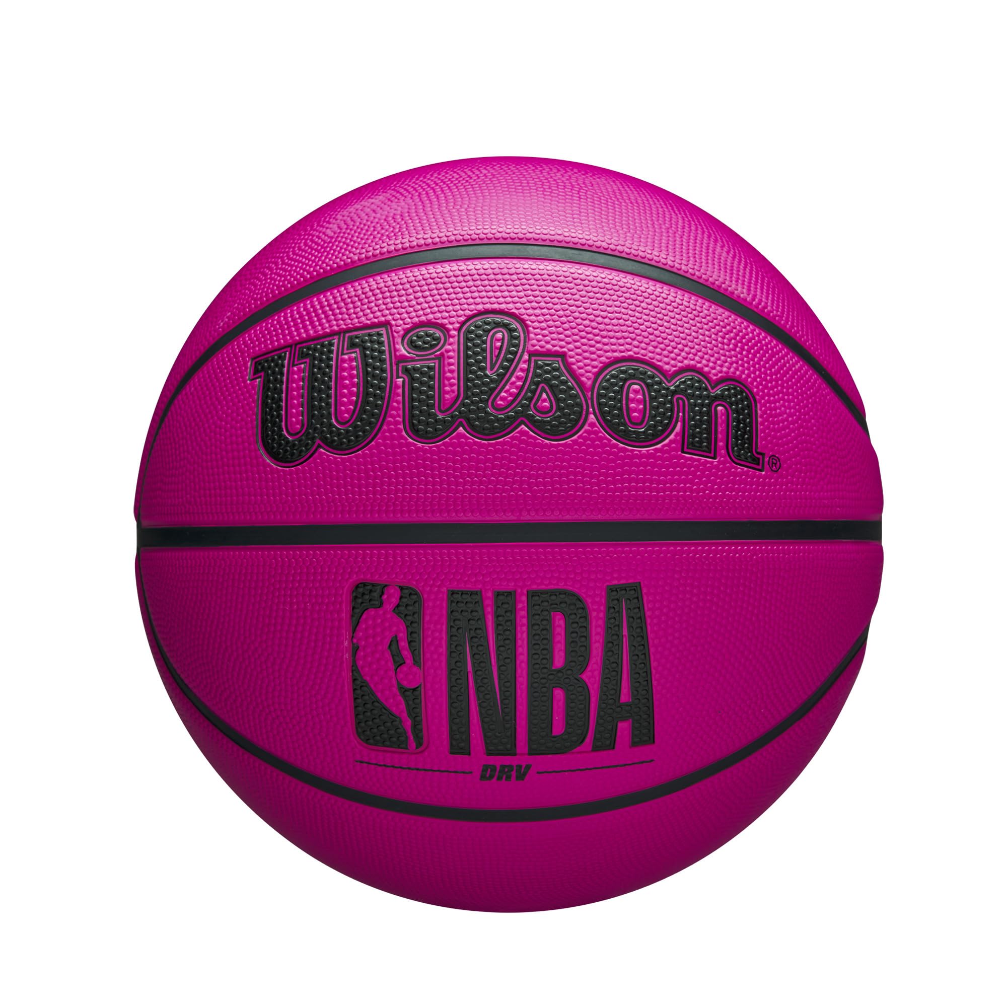 WILSON NBA DRV OutdoorBasketball with Pump - Pink,Size 6-28.5"