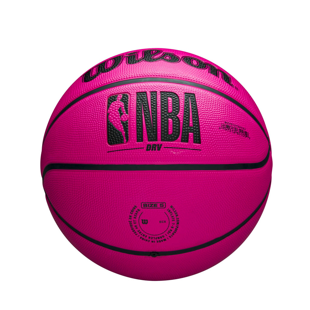 WILSON NBA DRV OutdoorBasketball with Pump - Pink,Size 6-28.5"