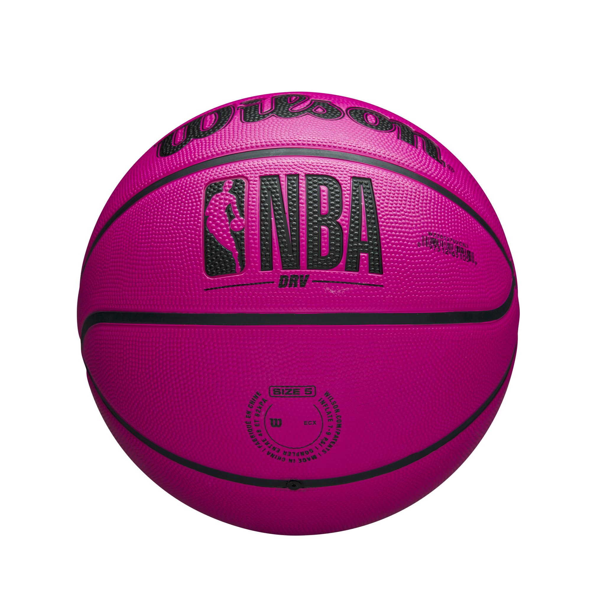 WILSON NBA DRV OutdoorBasketball with Pump - Pink,Size 6-28.5"