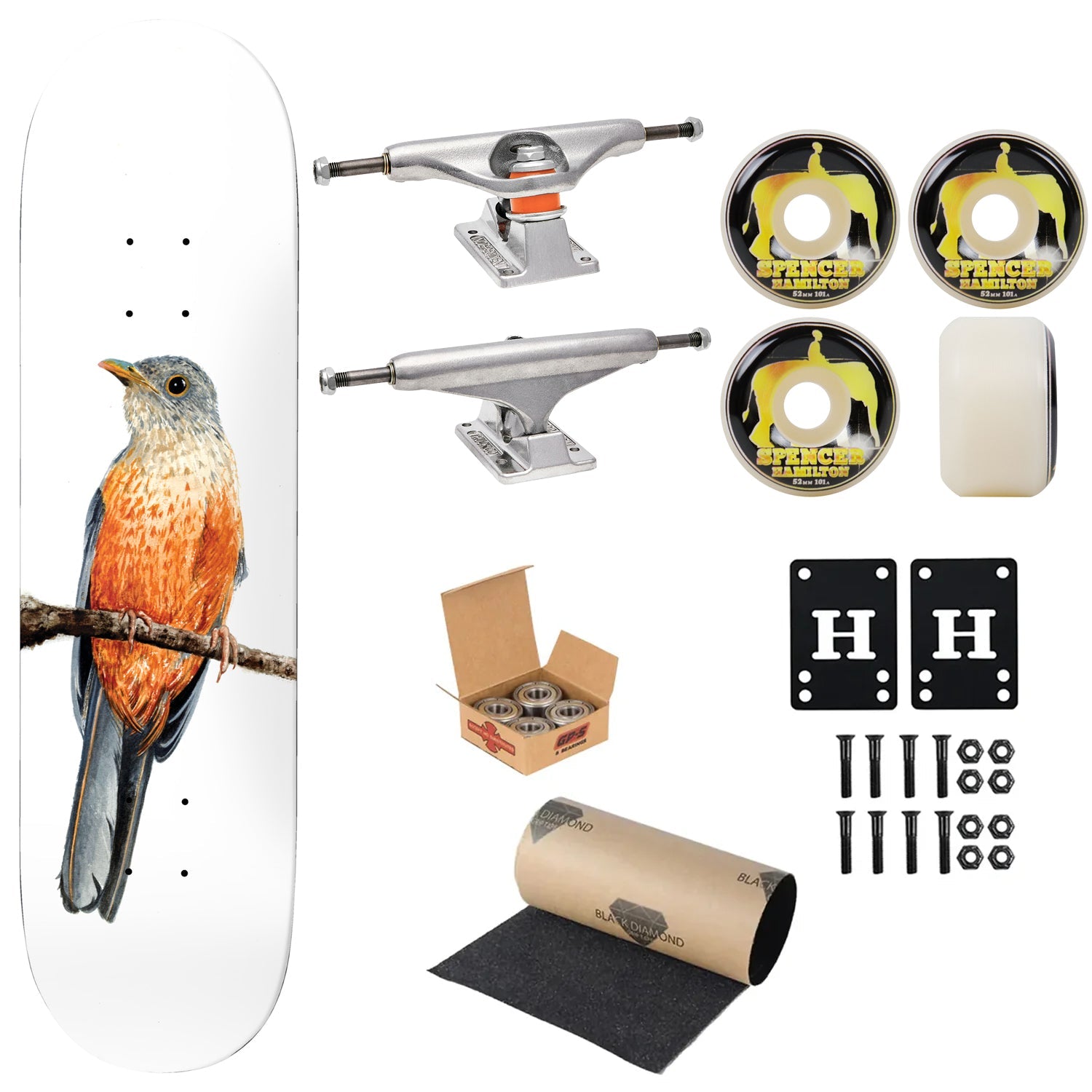 Deathwish Premium Complete Skateboard Yuri Sabia-Laranjeira 8.125" Ft. Independent/Satori