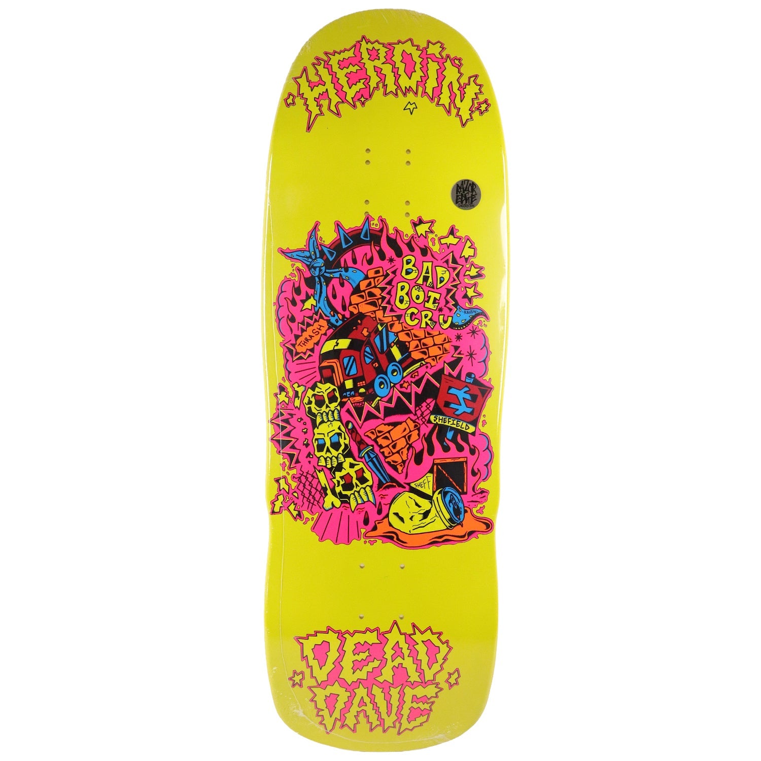 Heroin Premium Skateboard Complete Dead Dave Trainlines Slappy Trucks OJ Wheels and Quantum Snot Particles Bearings