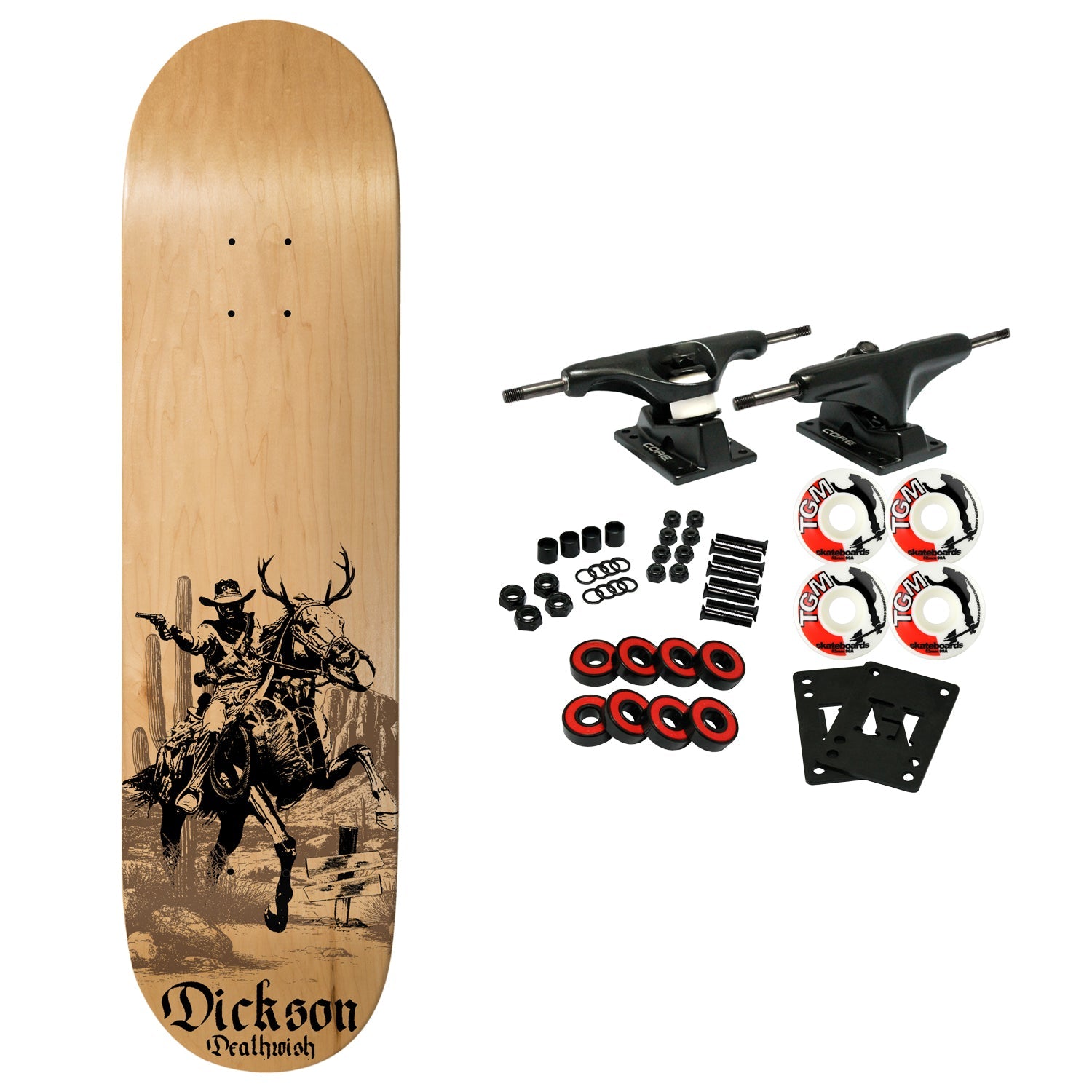 Deathwish Skateboard Complete Jon Dickson Hunt 8.25" x 31.5"