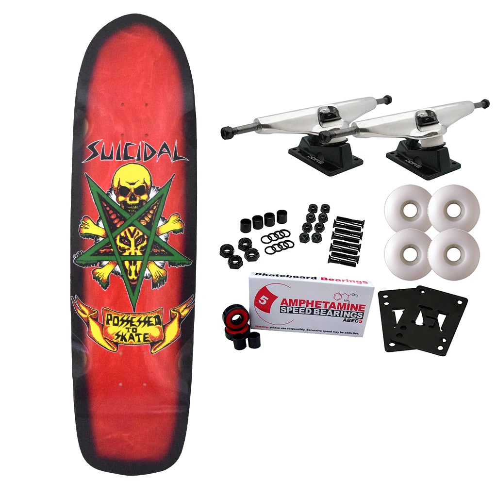 Dogtown Skateboard Complete Suicidal Skates Possessed to Skate Pool Red/Black 8.75" x 32.5"