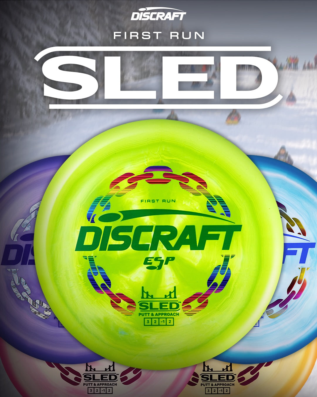 Discraft Disc Golf First Run ESP Sled Putt and Approach 3/2/-1/2 - Choose Exact Disc