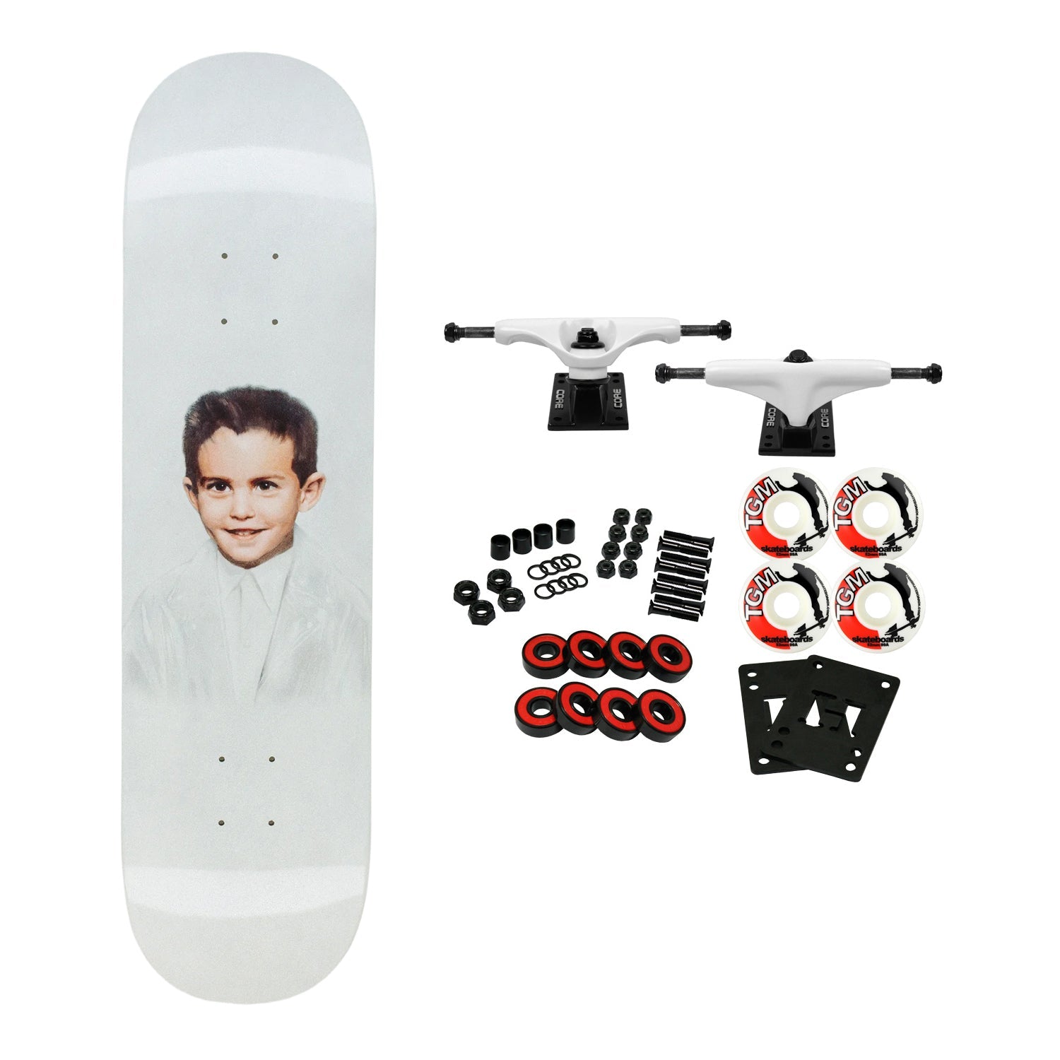FA Skateboard Complete Dylan Rieder White Dipped 8.25" x 31.79"