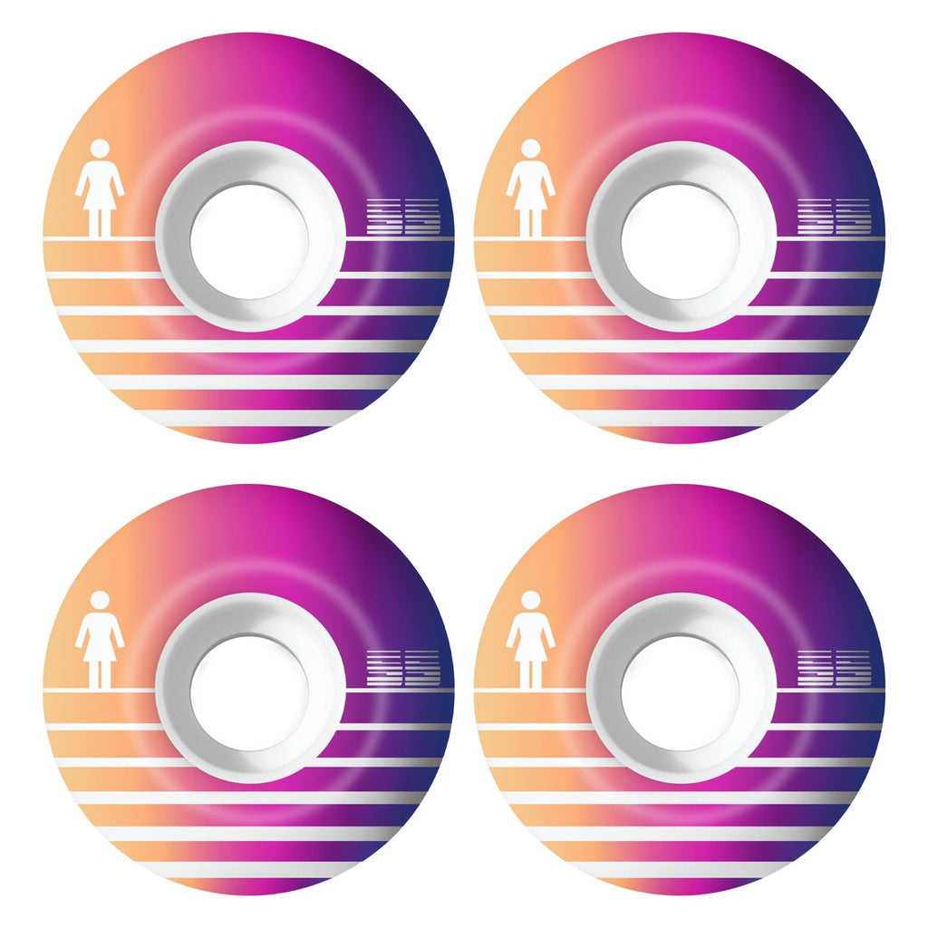 Girl Skateboard Wheels Future OG 55mm 99A Classic Shape White