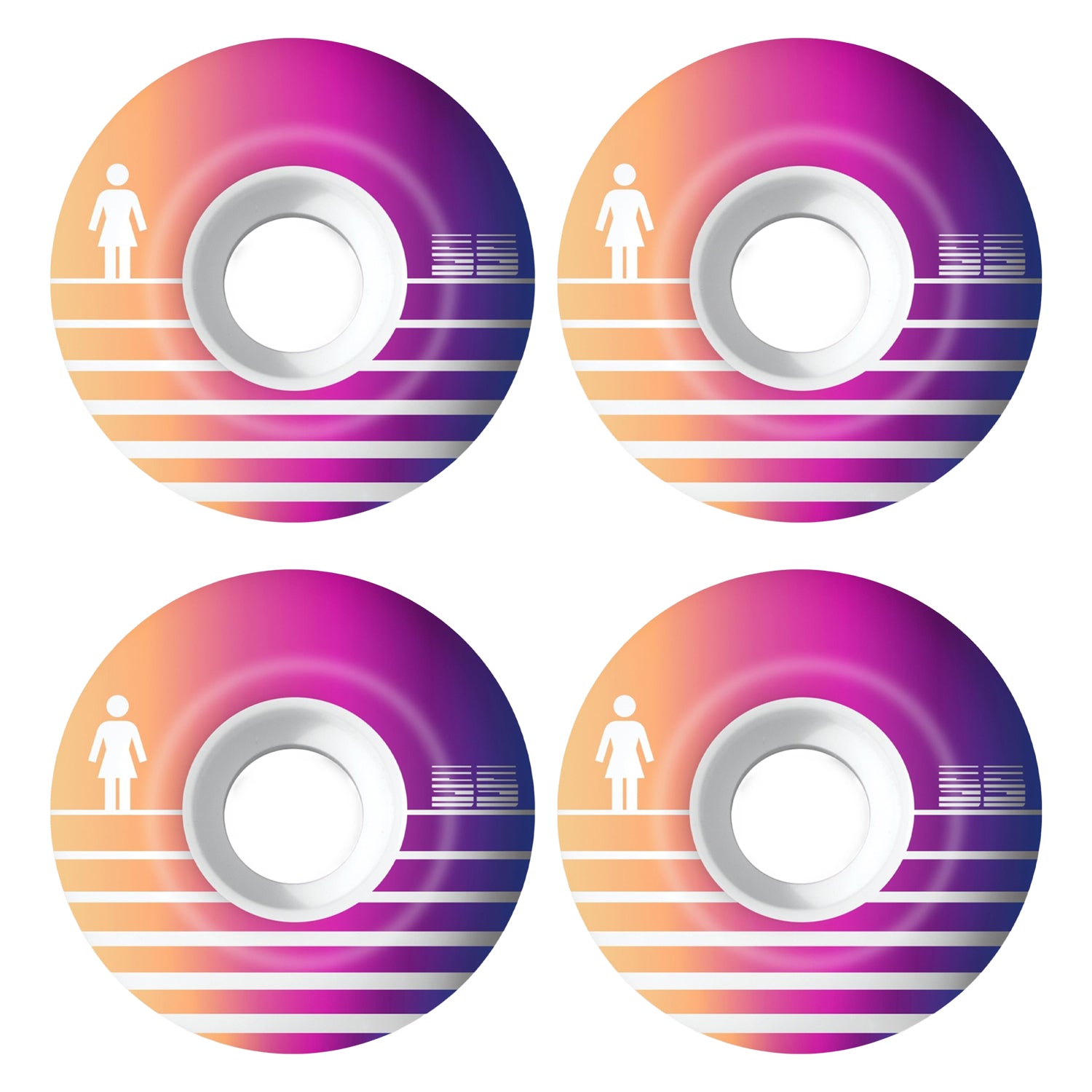 Girl Skateboard Wheels Future OG 55mm 99A Classic Shape White