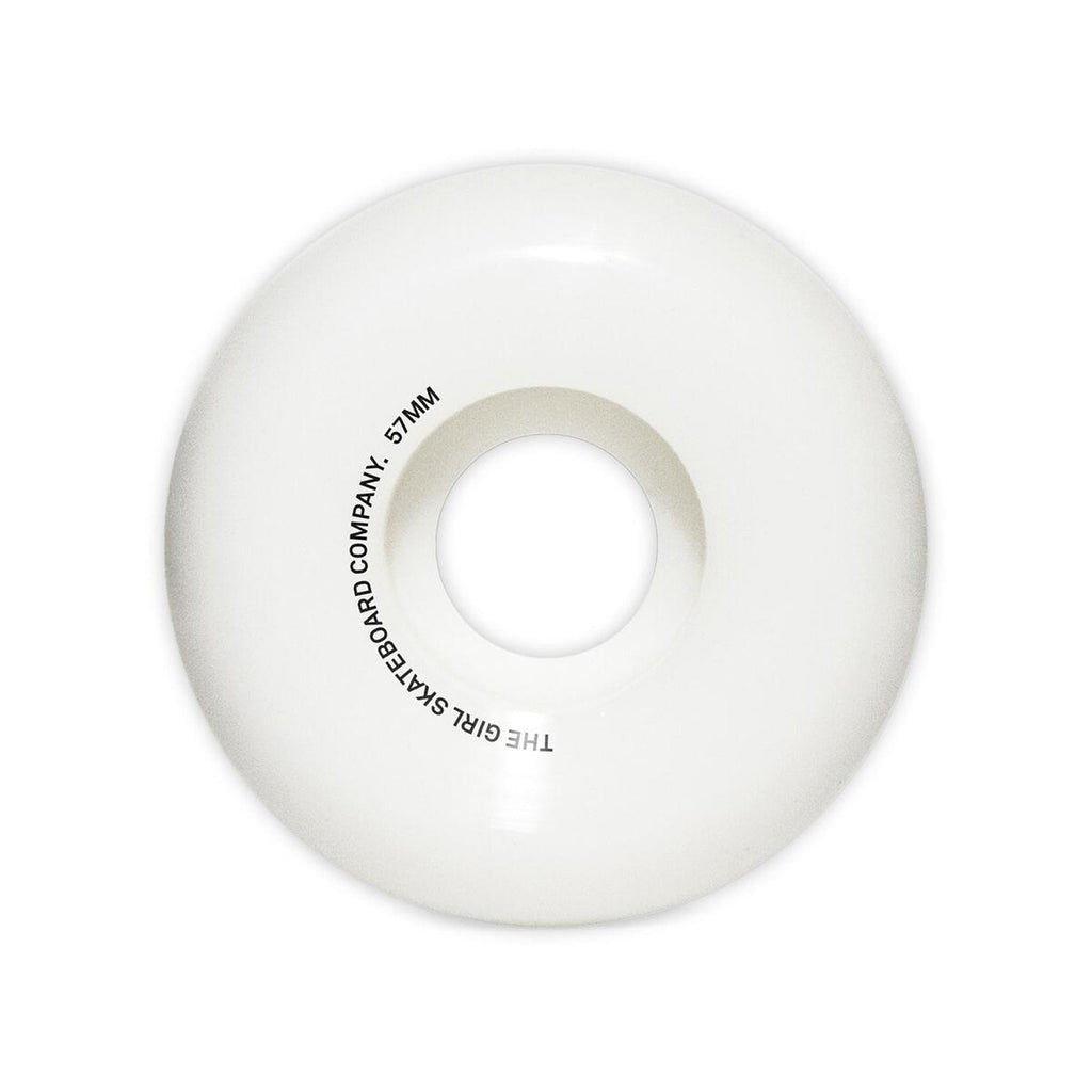 Girl Skateboard Wheels National Hero 57mm 99A Classic Shape White