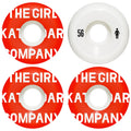 Girl Skateboard Wheels Sans 56mm 99A Conical Shape White