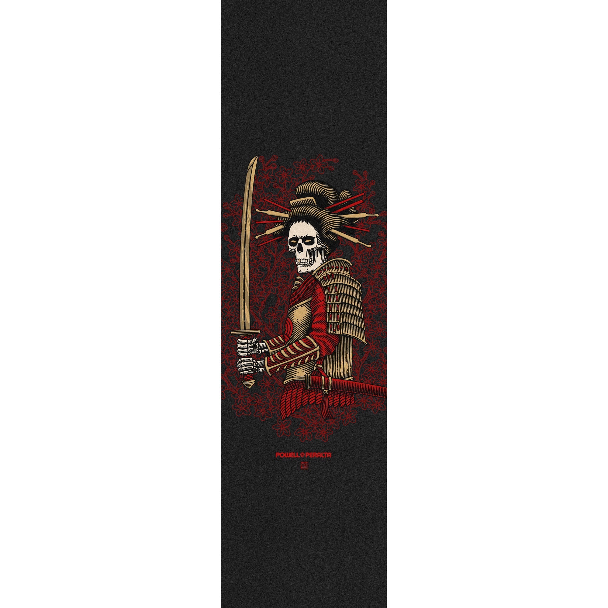Powell Peralta Skateboard Griptape Sakura Yosozumi Onna-Bugeisha 9" x 33" Black Sheet