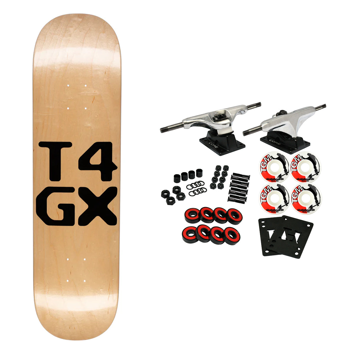 GX1000 Skateboard Complete T4 Natural 8.625" x 32.125"