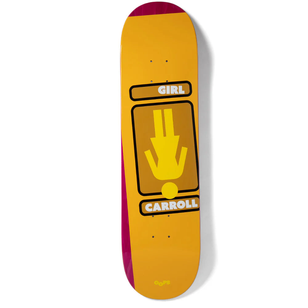 Girl Skateboard Deck Carroll Oops OG 8.375" x 31.75"