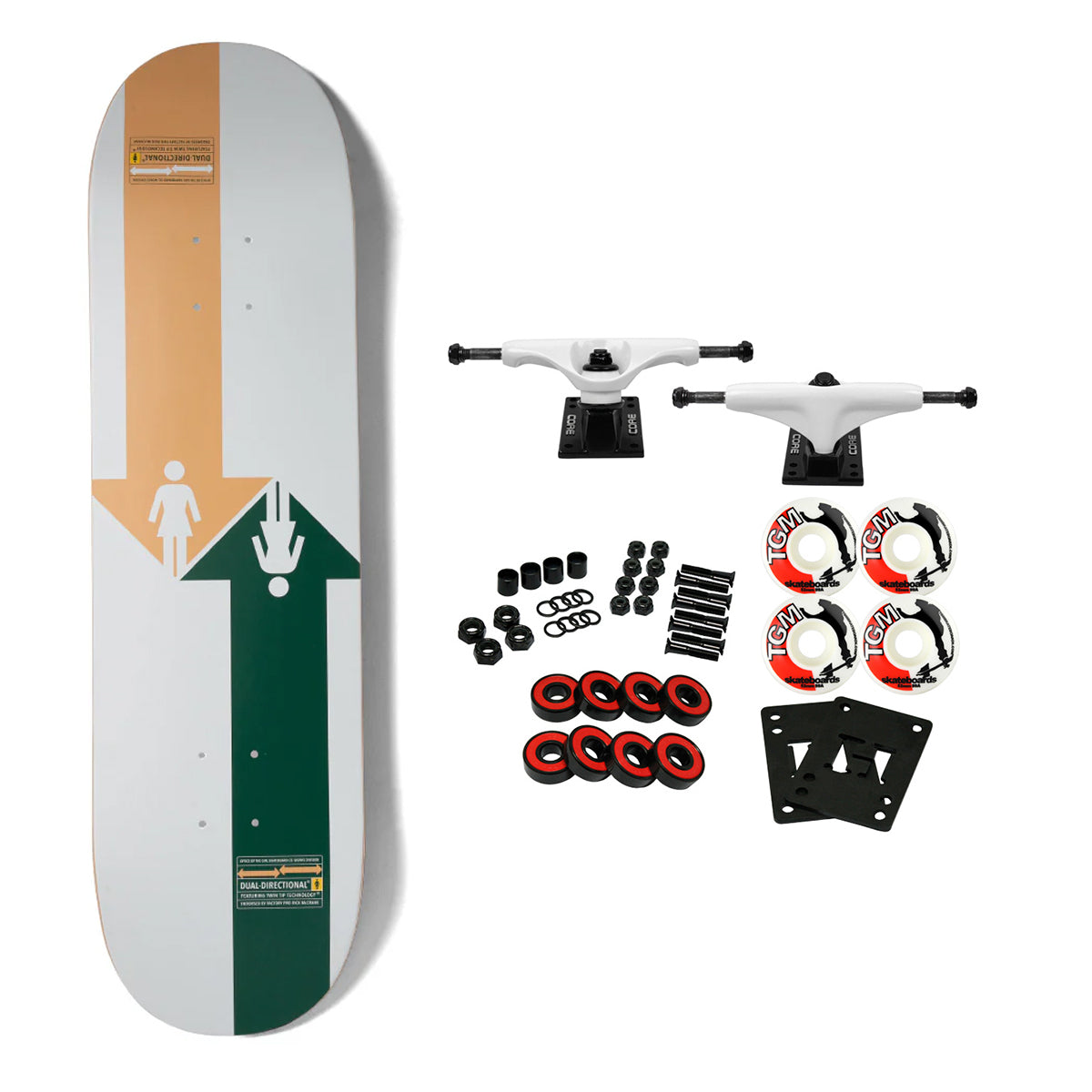 Girl Skateboard Complete McCrank Dual Directional Twin Tail 8.25" x 31.875"