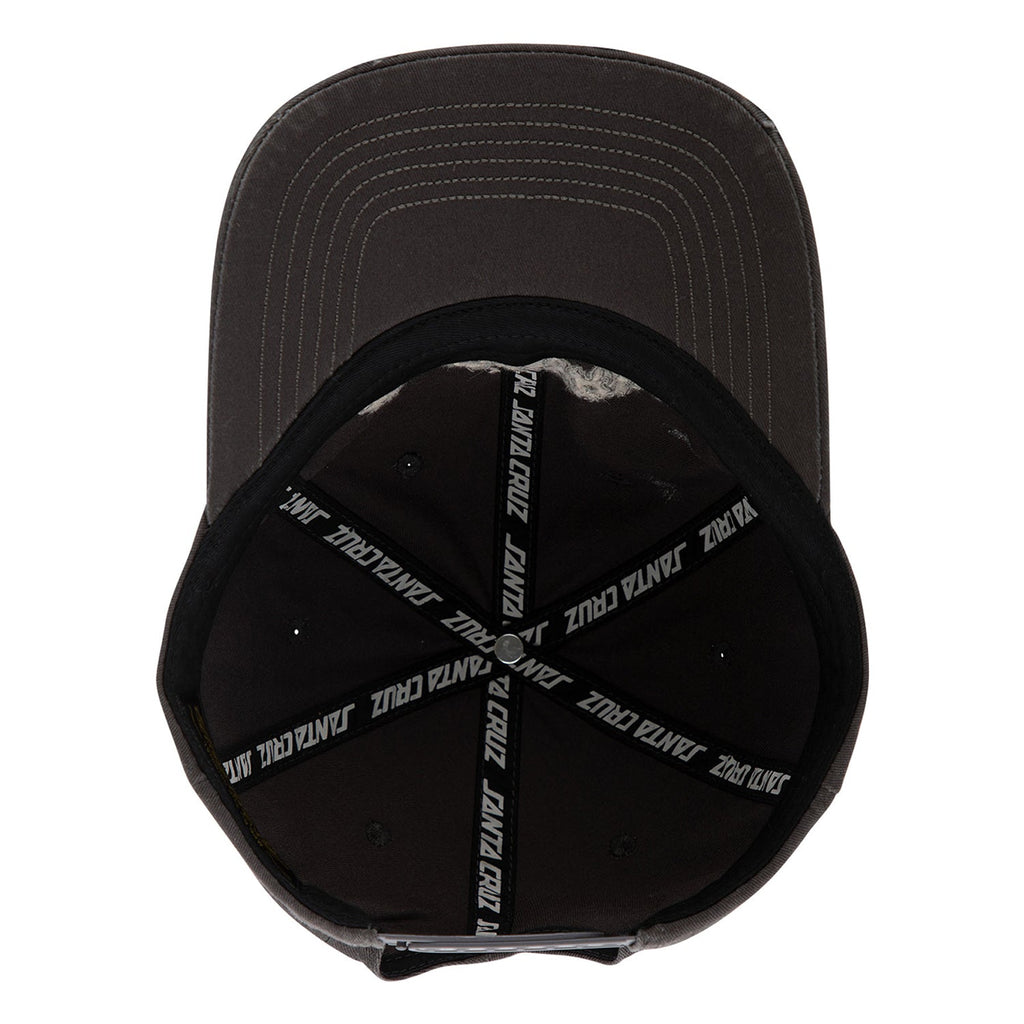 Santa Cruz Skateboards Hat Razor Arch Strip Snapback Shadow