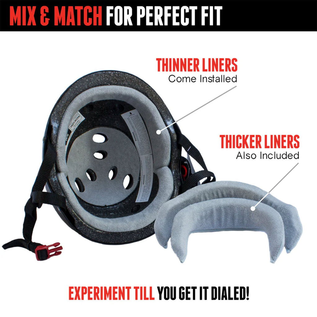 Triple 8 Skateboard Helmet Certified Sweatsaver - Choose Size/Color