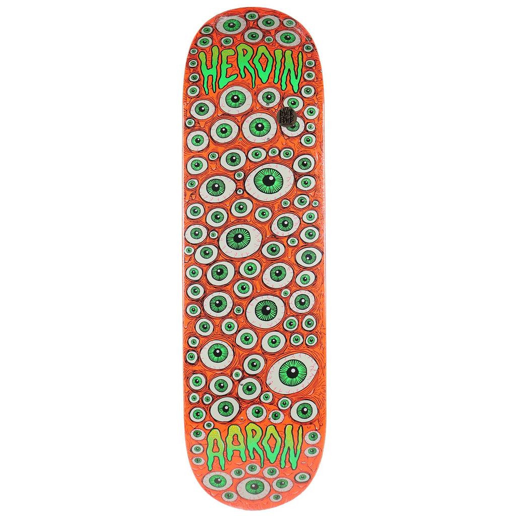 Heroin Skateboard Complete Aaron Wilson Eyes Orange 8.75" x 32.25"