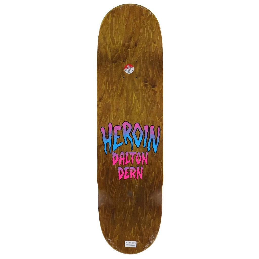 Heroin Skateboard Deck Dalton Dern Eyes Purple 8.625" x 32.2"