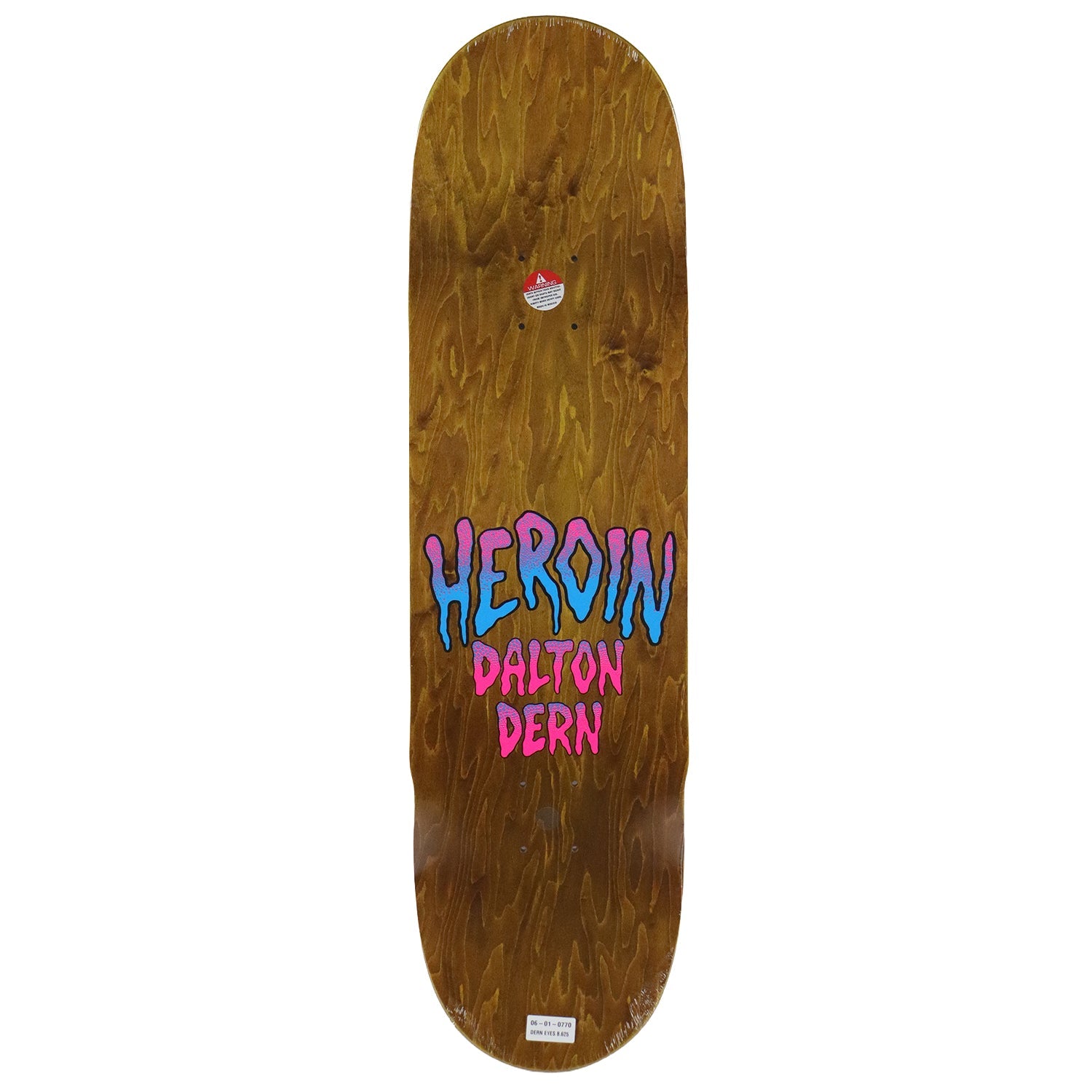 Heroin Skateboard Deck Dalton Dern Eyes Purple 8.625" x 32.2"