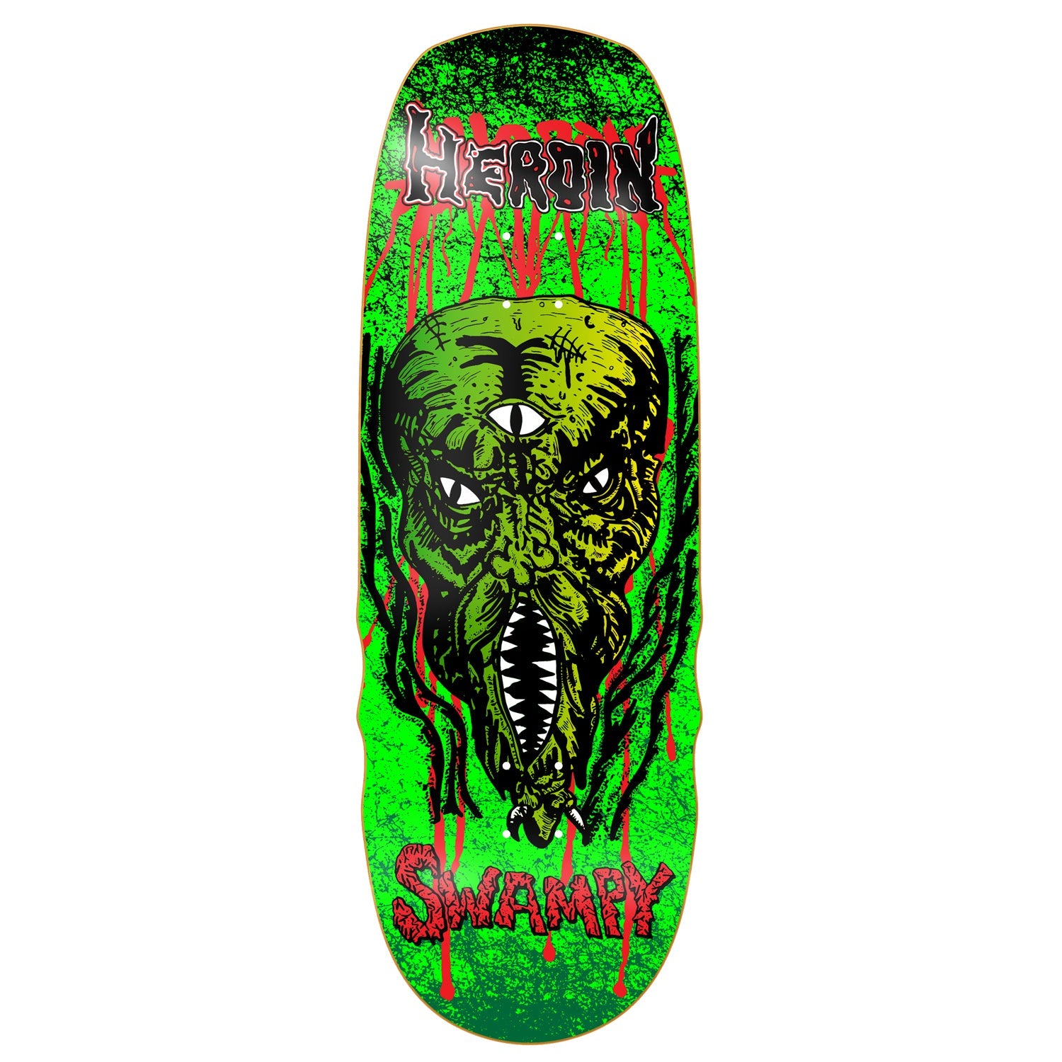 Heroin Premium Complete Skateboard Swampy KO2 Slime Face 10.6" Ft. Ace/OJ/Quantum