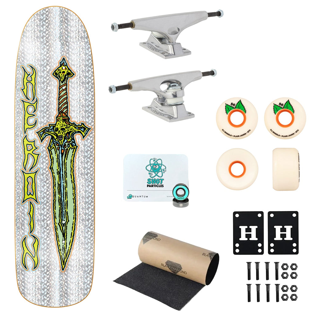 Heroin Premium Complete Skateboard Sword 9.0" Ft. Krux/OJ/Quantum