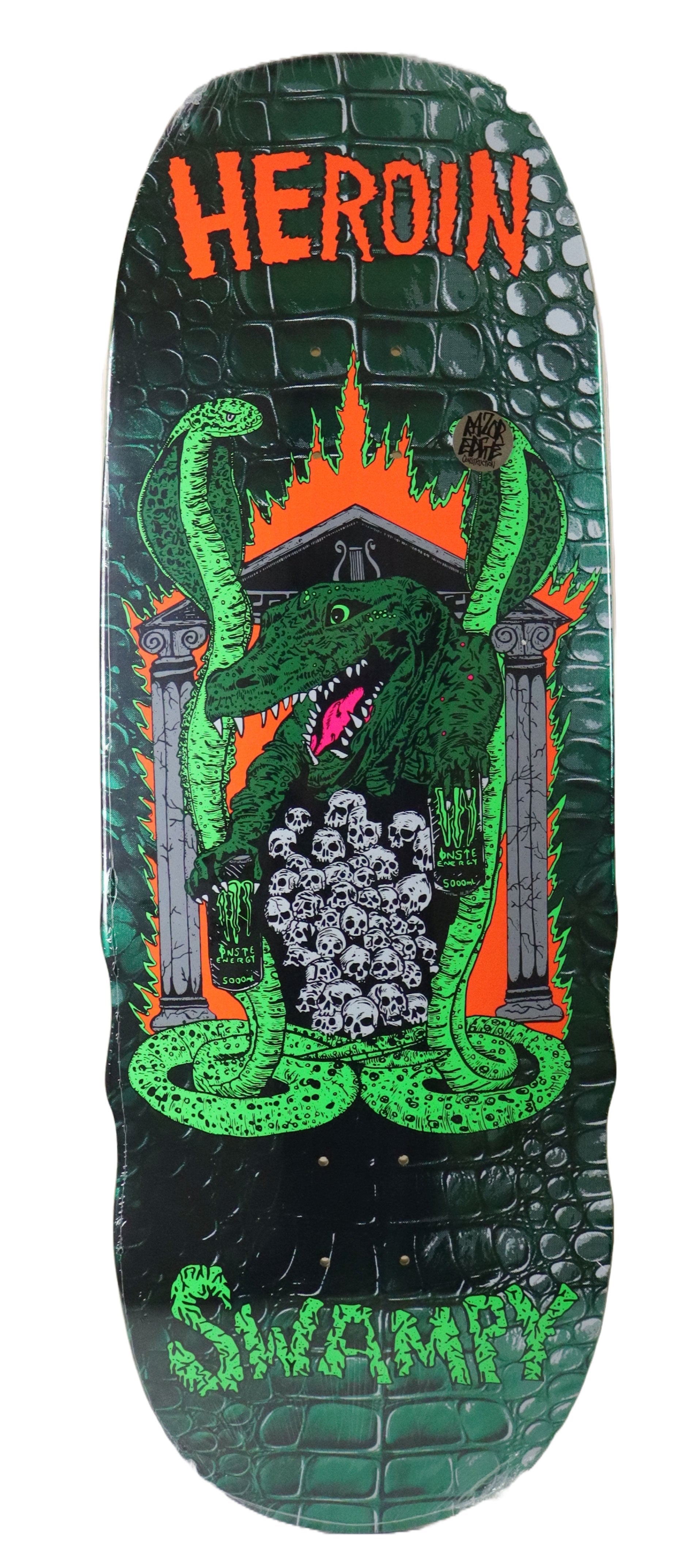 Heroin Premium Skateboard Complete Swampy Knock Off 10.6" x 32.1" Independent Trucks Snot Wheels and Quantum Snot Particles Bearings