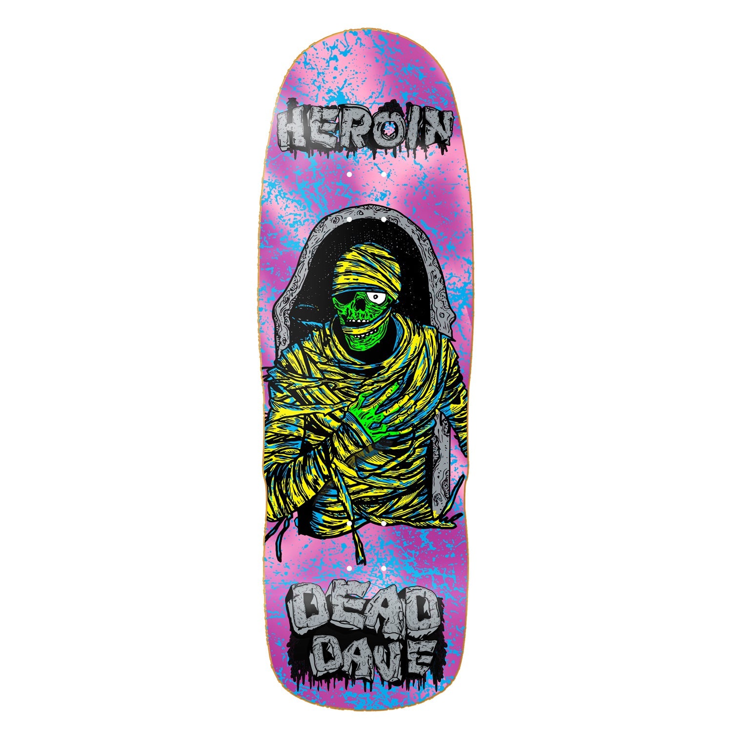 Heroin Skateboard Complete Dead Dave KO2 Mummy 10.125" x 32.25"