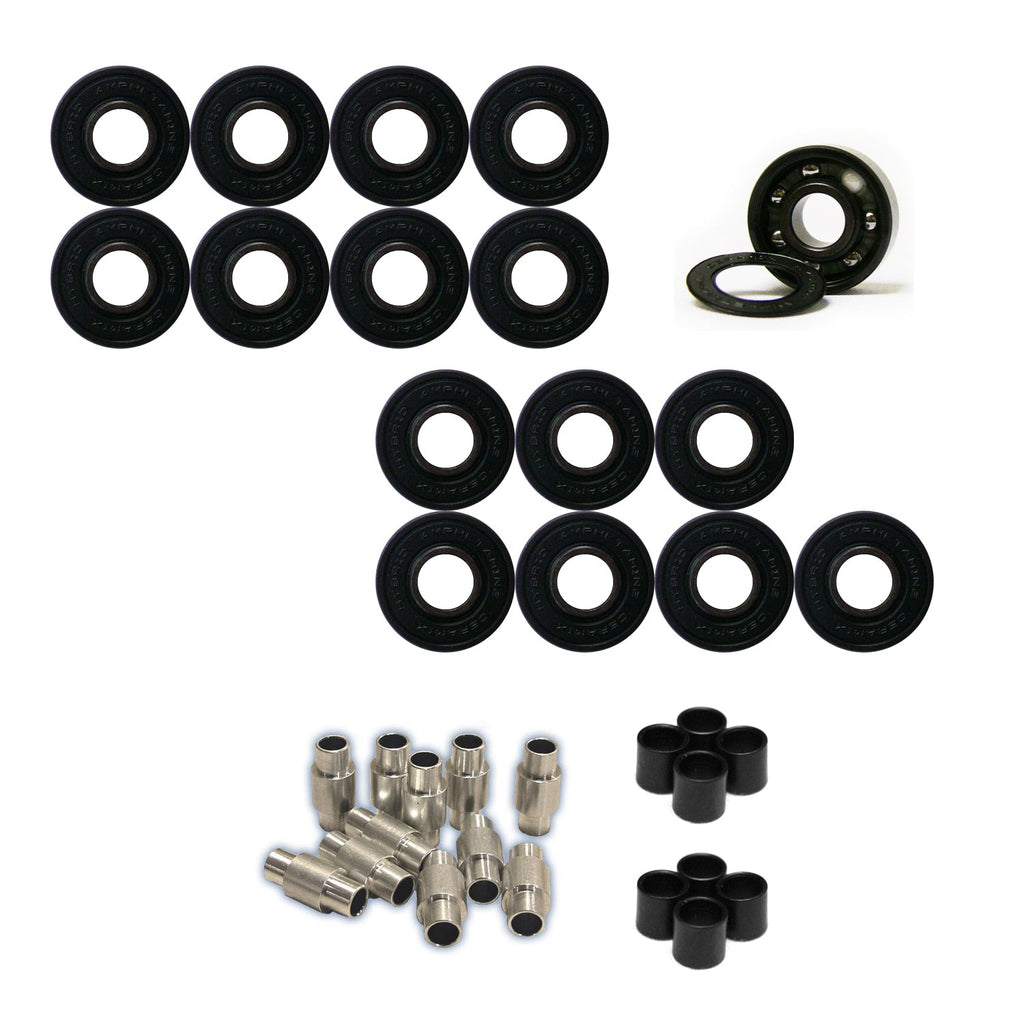 Rink Rat Roller Hockey Wheels Rinkster Street Outdoor X-Firm 8-Pack with Hybrid Ceramic Bearings