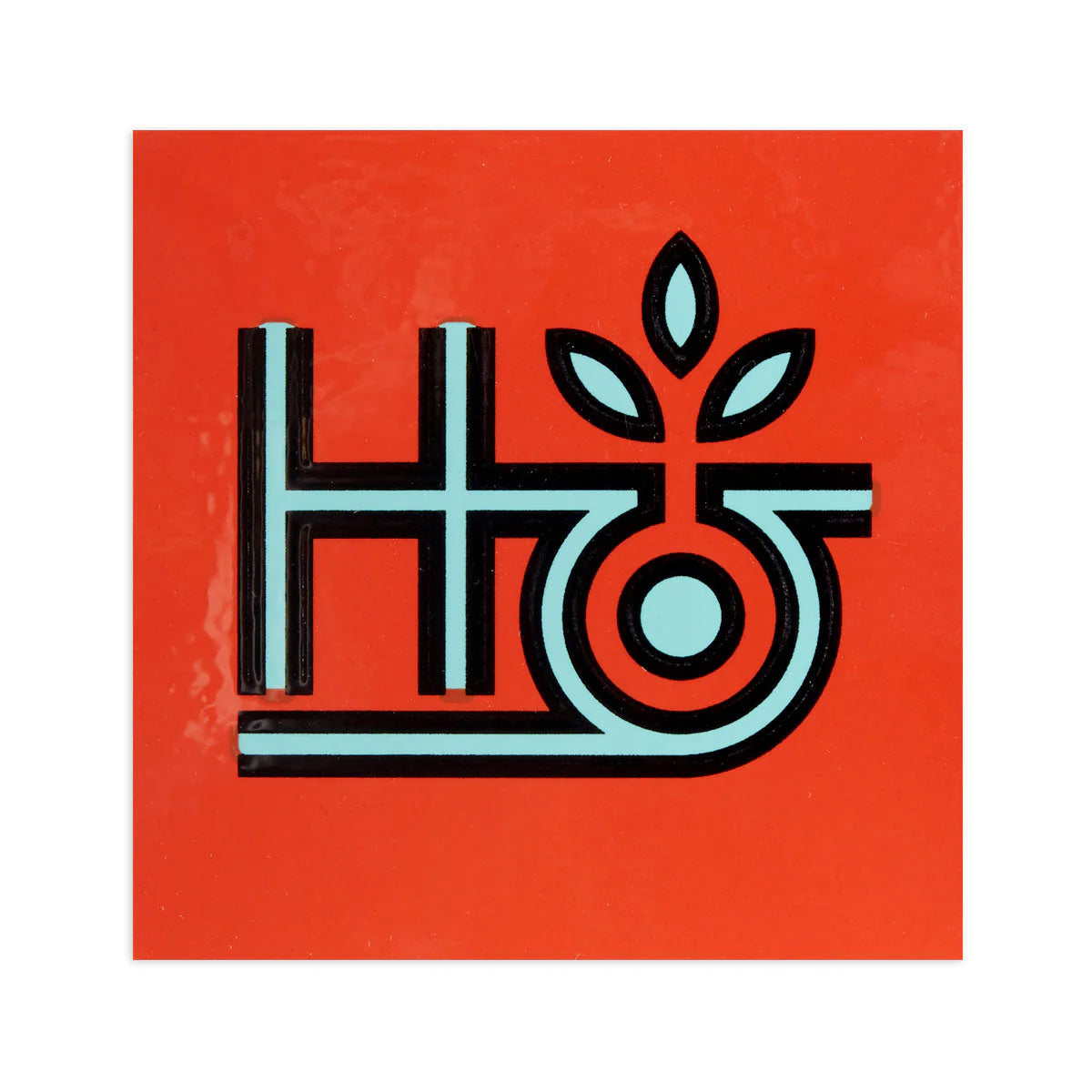 Habitat Skateboards Sticker Tri-Tone Red 3" x 3"
