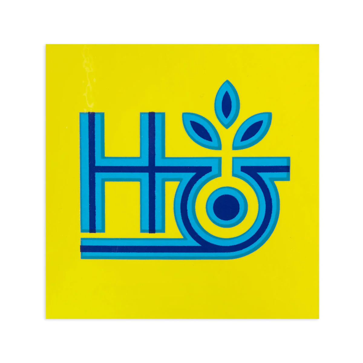 Habitat Skateboards Sticker Tri-Tone Yellow 3" x 3"