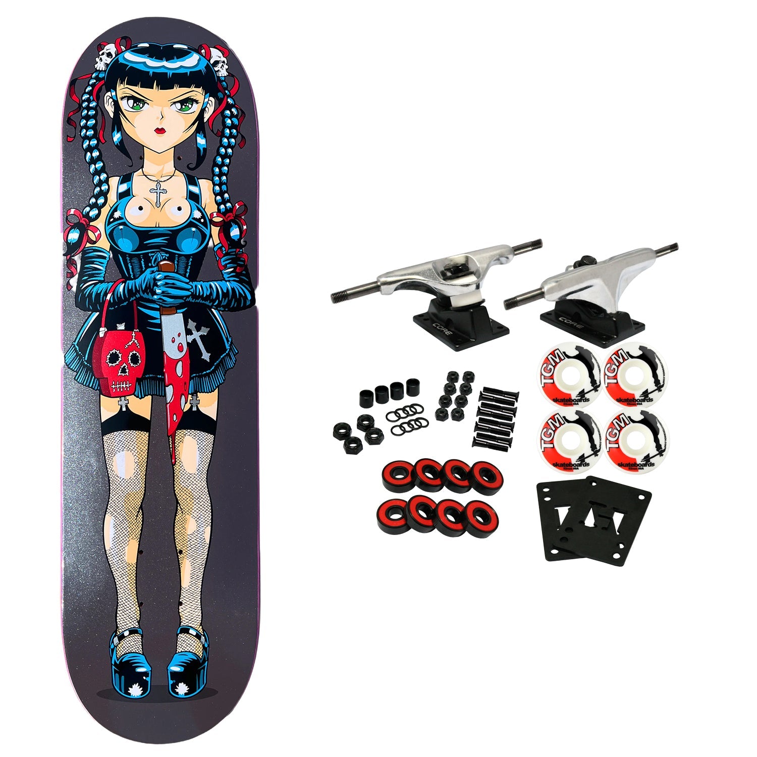 Hook Ups Skateboard Complete Devin Pearlescent  Edition 8.5" x 32.25"