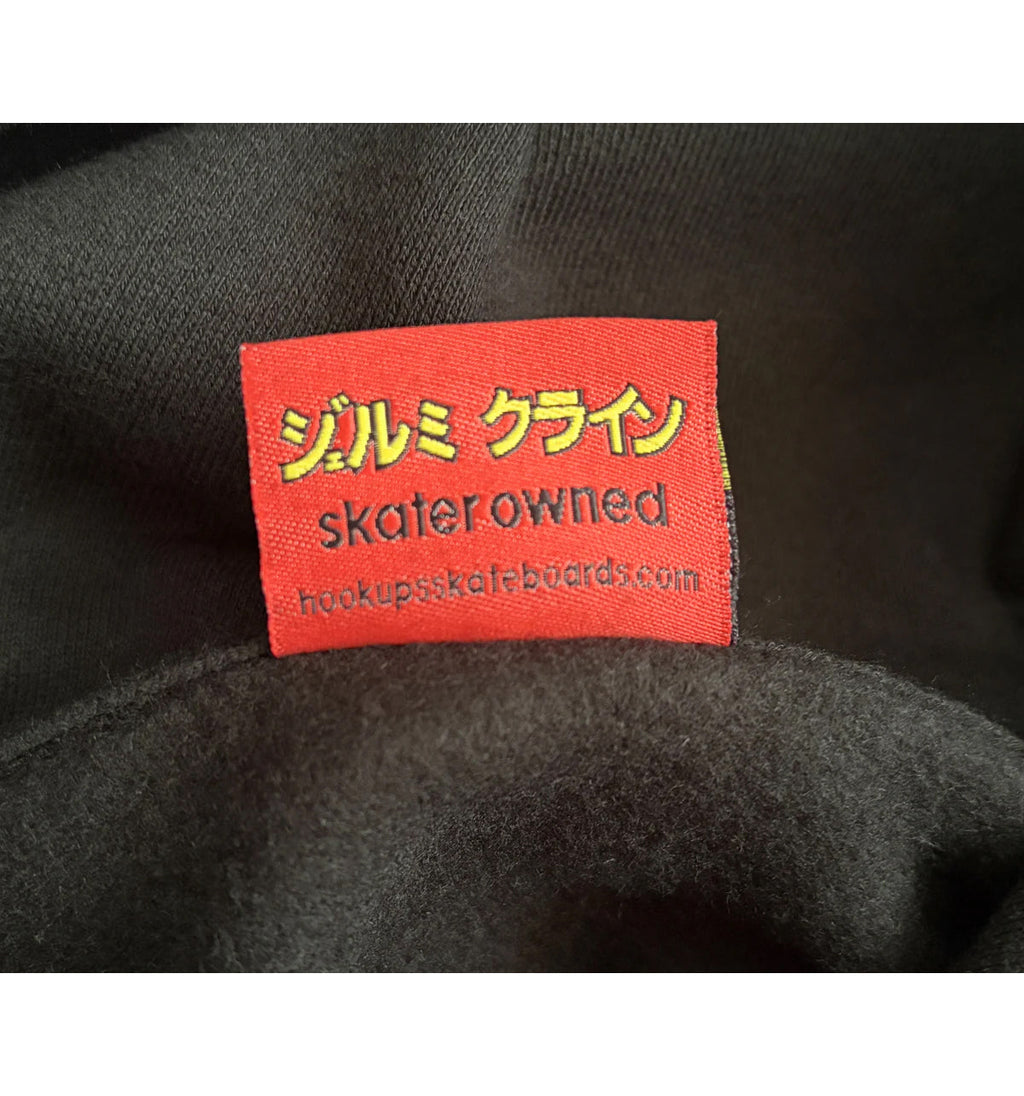 Hook Ups Skateboards Hoody Peach Black