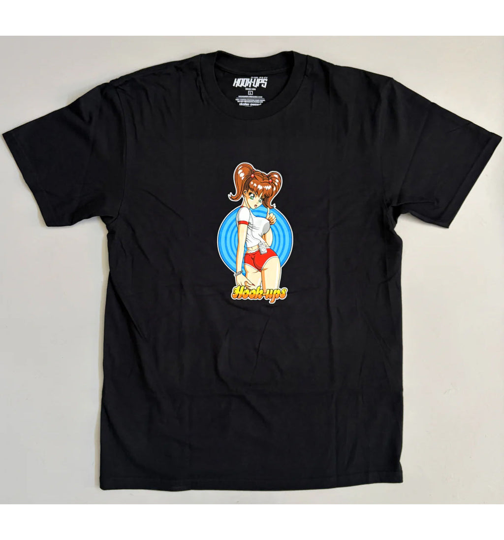 Hook Ups Skateboards Shirt Hitchiking Sakura Black