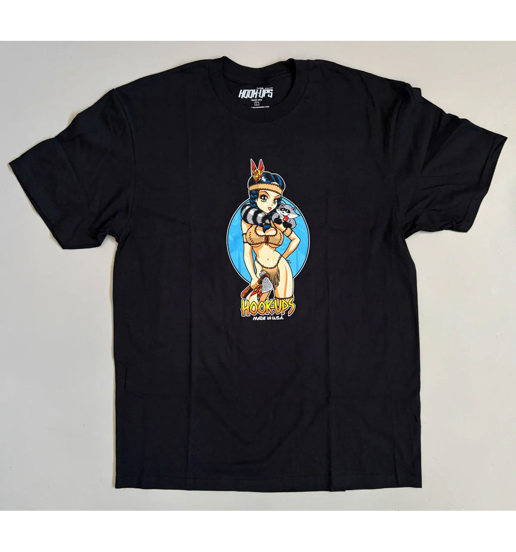 Hook Ups Skateboards Shirt Pocahook-ups Black