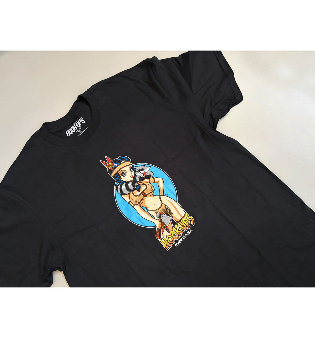 Hook Ups Skateboards Shirt Pocahook-ups Black