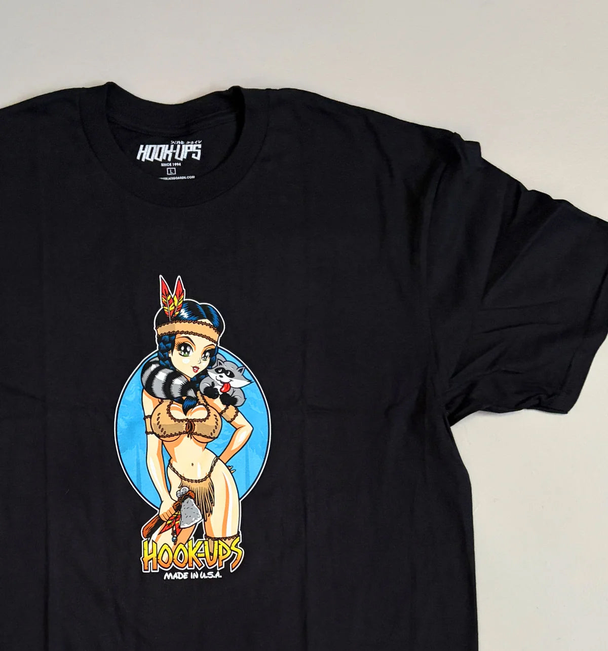 Hook Ups Skateboards Shirt Pocahook-ups Black