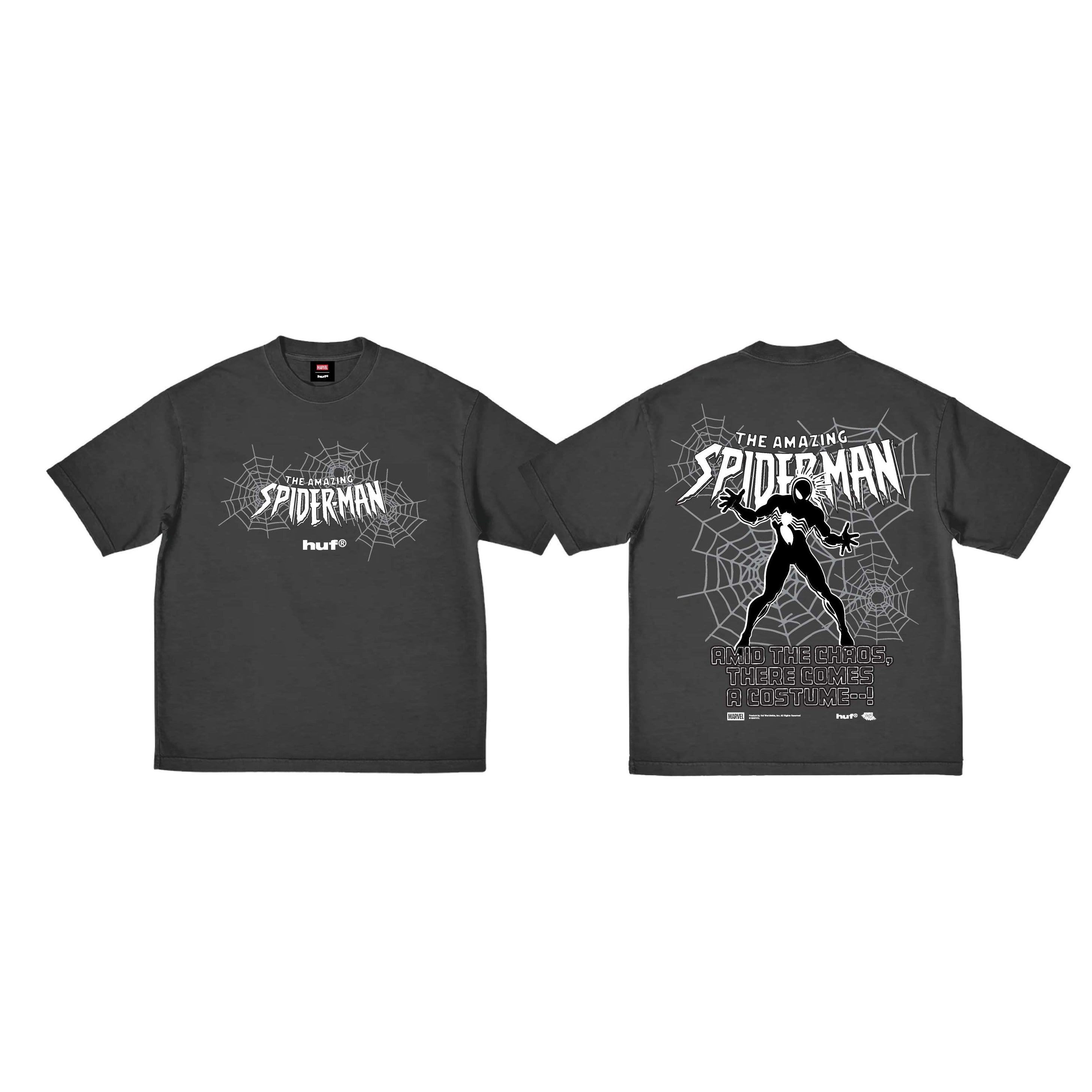 Huf x Spiderman Shirt Secret Wars Size Washed Black