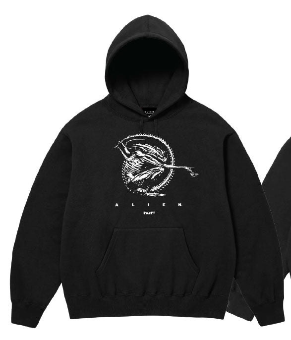 Huf X Aliens Hoodie Fossilized Pullover Size Black