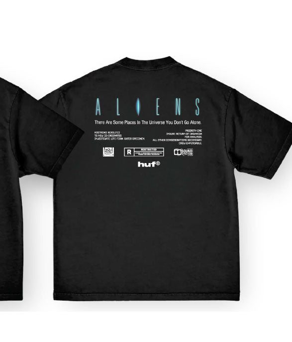 Huf X Aliens Shirt Xenomorph Size Black