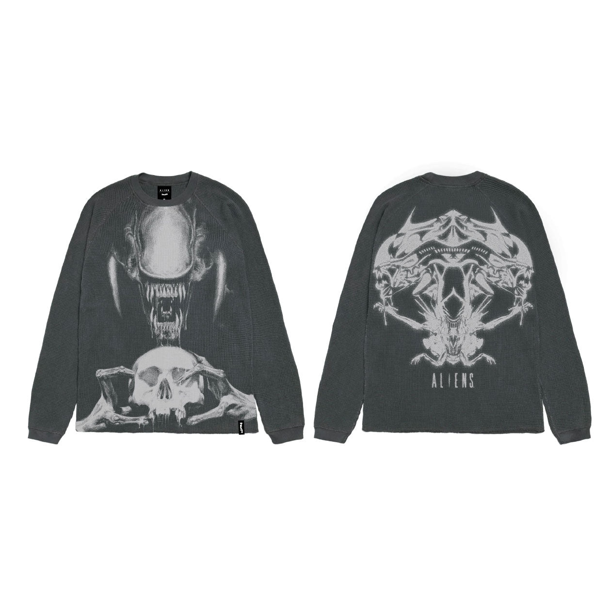 Huf X Aliens Longsleeve Xenomorph Thermal Size Vintage Black