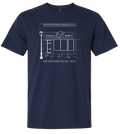 Huntington Facade Short Sleeve T Shirt Navy
