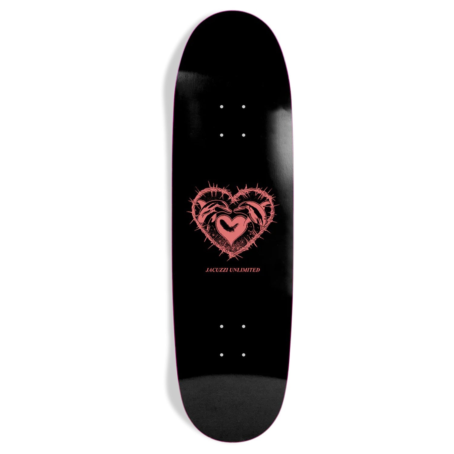 Jacuzzi Skateboard Deck Dolphin Logo Black 8.75" x 32.1"
