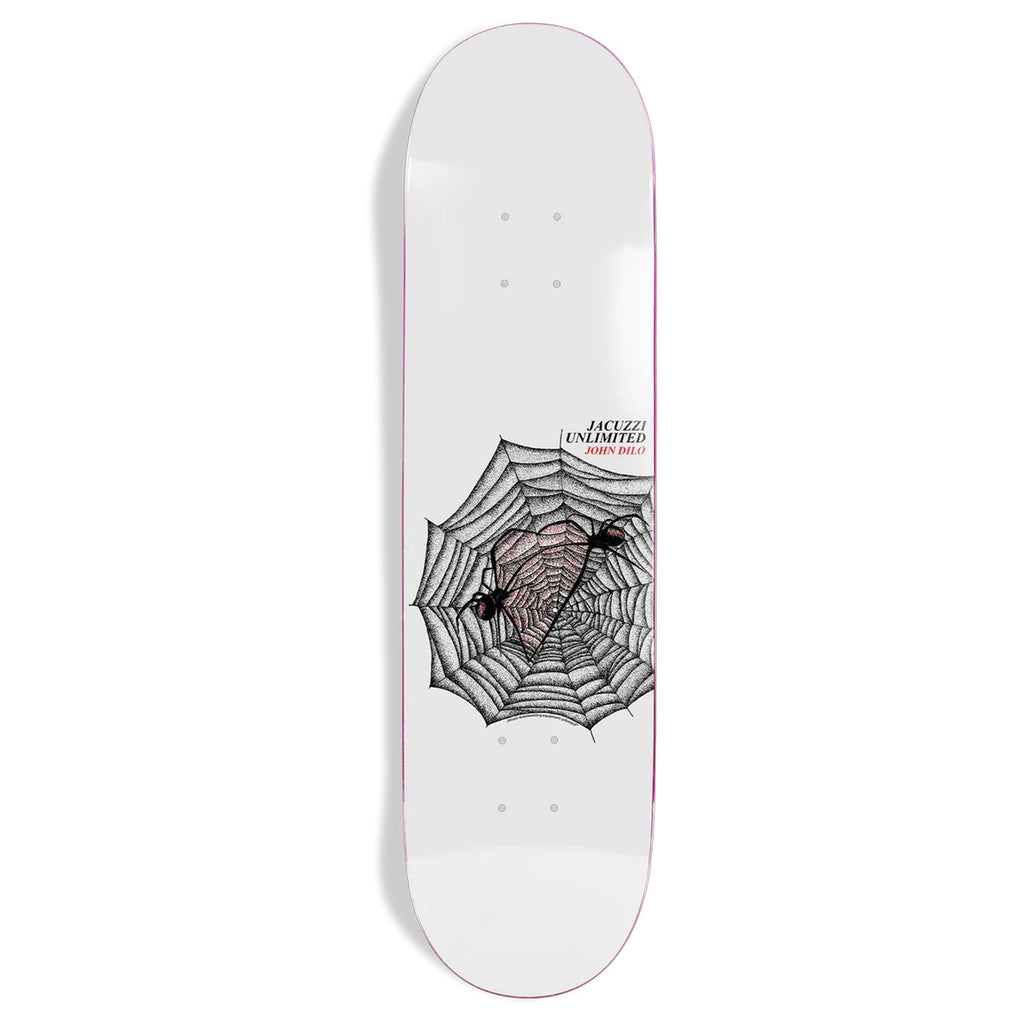 Jacuzzi Skateboard Deck John Dilo Evil  White 7.75" x 31.13"